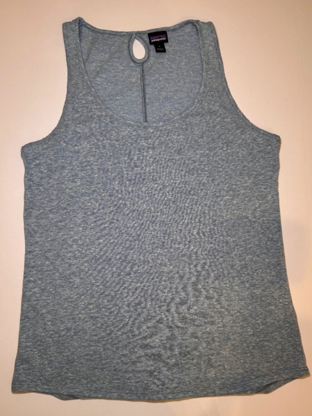 Patagonia Women’s Blue Heather Sleeveless Tank Top Keyhole Back Size S